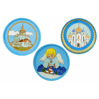 Тарелка Рождество, ручная роспись (уп.1шт.)