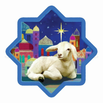 Магнит "Звезда с ягненком",12см (уп.10шт.)