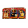 Триптих в авто красный фон, пластик (уп.25шт.)