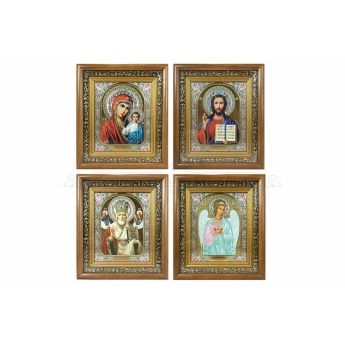 Икона в коричневом прямом киоте (25*22см)