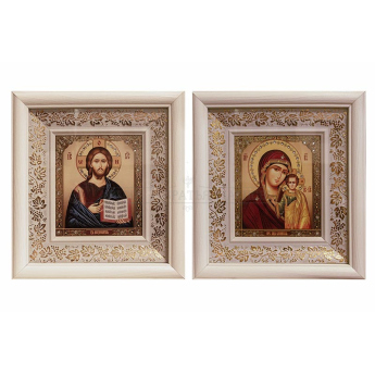 Икона в белом киоте и багете "Лоза", 23*25см (уп.1шт.)