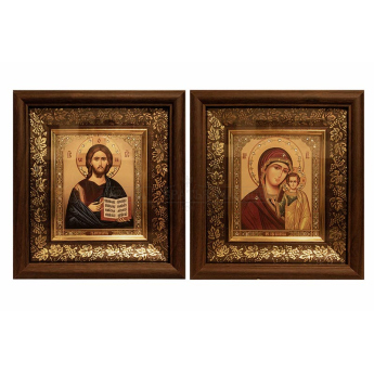 Икона в коричневом киоте и багете "Лоза", 23*25см (уп.1шт.)