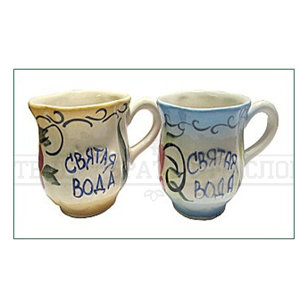 Кружка для Св.воды керам. ручная роспись (уп. 5шт.)